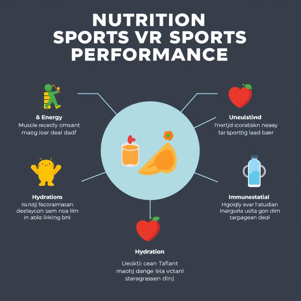 Infografis hubungan nutrisi dan performa olahraga Infografis hubungan nutrisi dan performa olahraga
